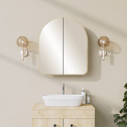Ντουλάπι Καθρέφτης Μπάνιου 12x45x50 εκ. Μπεζ | 552NOS1230
