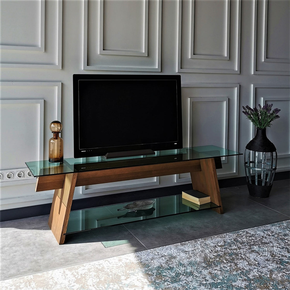 Έπιπλο Τηλεόρασης TV Βάση Σύνθεση Καρυδί Green | 552NOS1502