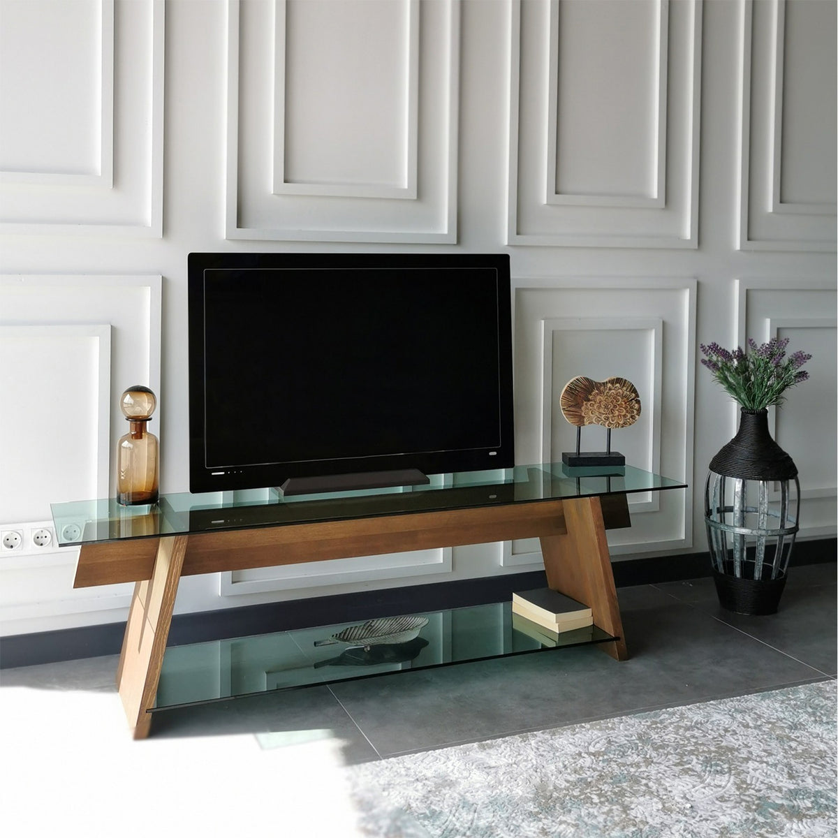 Έπιπλο Τηλεόρασης TV Βάση Σύνθεση Καρυδί Green | 552NOS1502