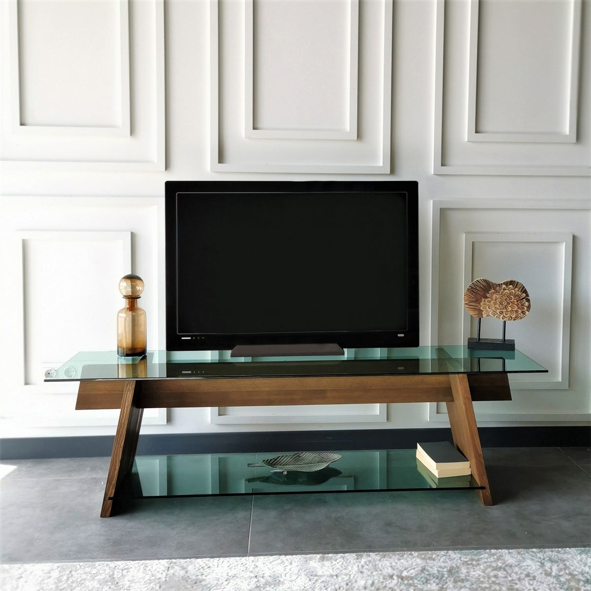 Έπιπλο Τηλεόρασης TV Βάση Σύνθεση Καρυδί Green | 552NOS1502