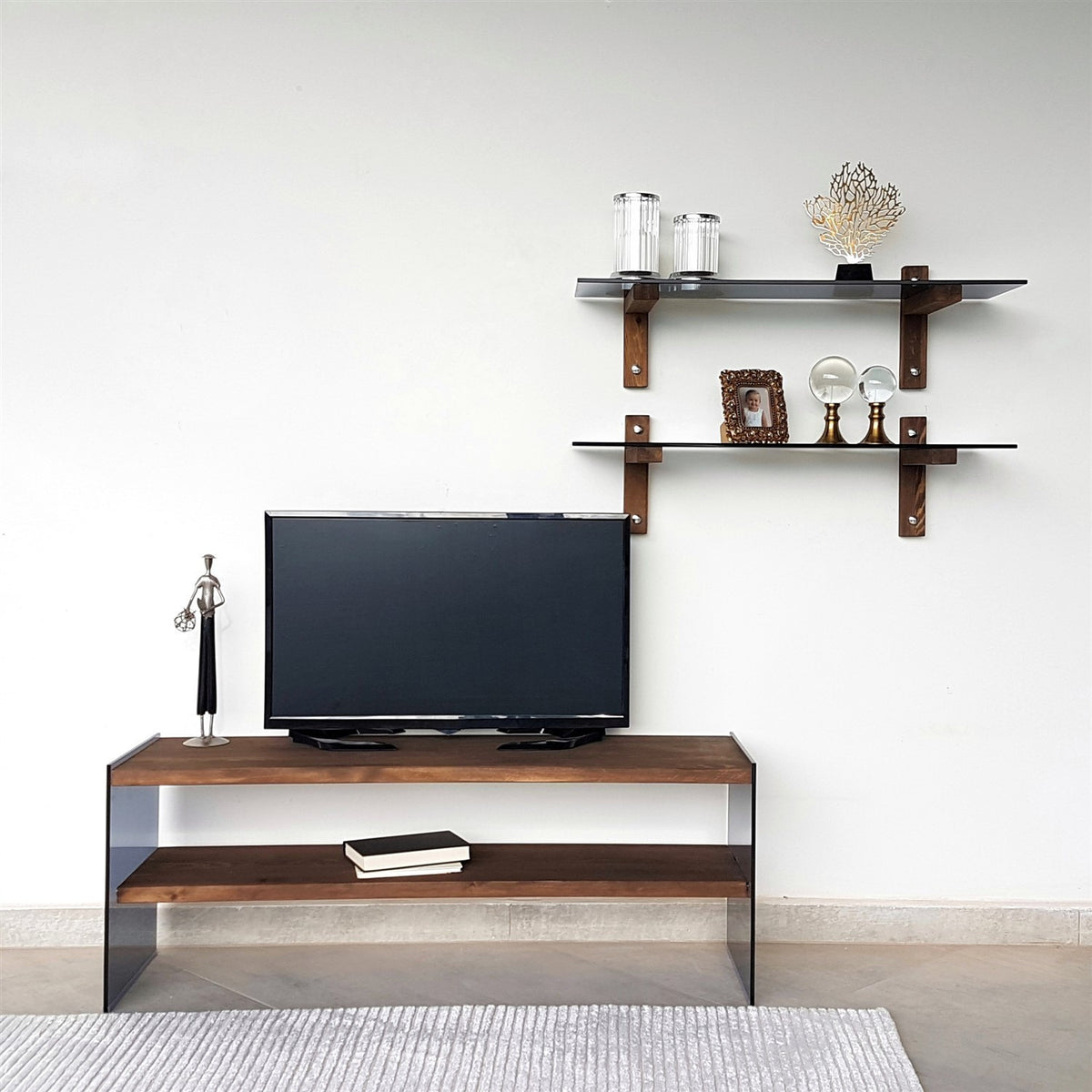 Έπιπλο Τηλεόρασης TV Βάση Σύνθεση Καρυδί | 552NOS1504