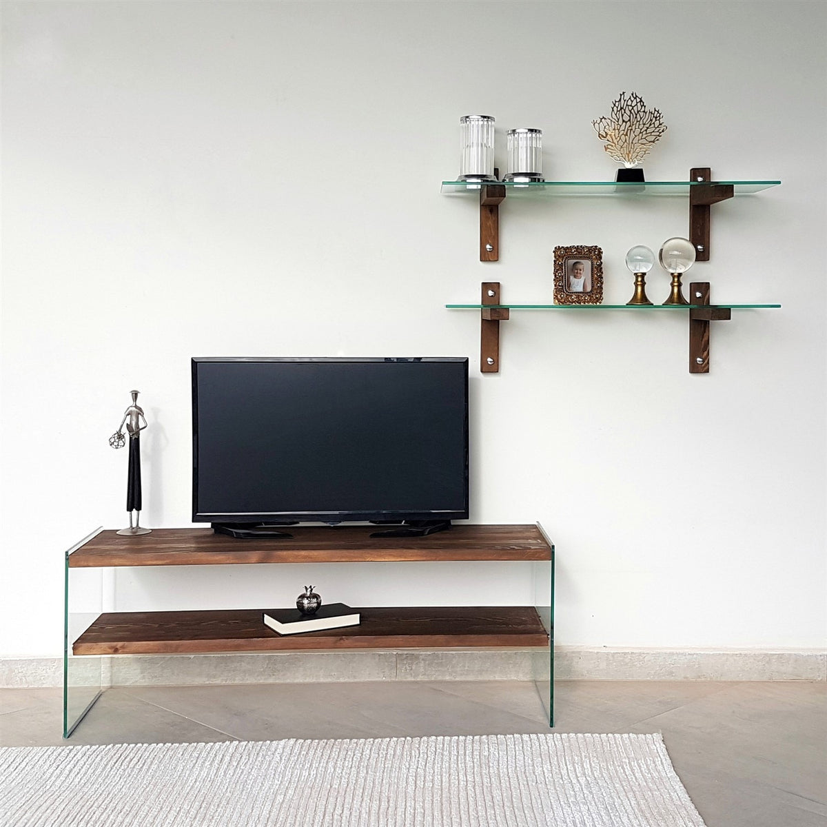 Έπιπλο Τηλεόρασης TV Βάση Σύνθεση Καρυδί | 552NOS1508