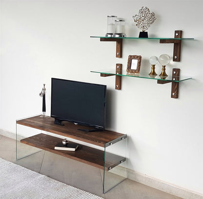 Έπιπλο Τηλεόρασης TV Βάση Σύνθεση Καρυδί | 552NOS1508