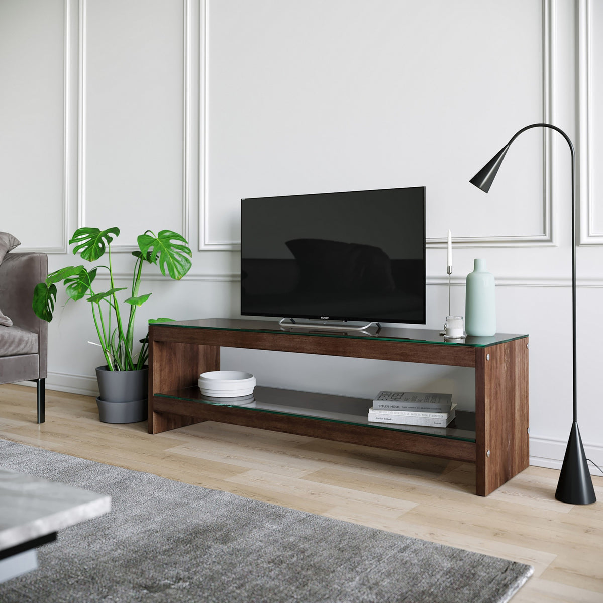 Έπιπλο Τηλεόρασης TV Βάση Σύνθεση Καρυδί | 552NOS1509