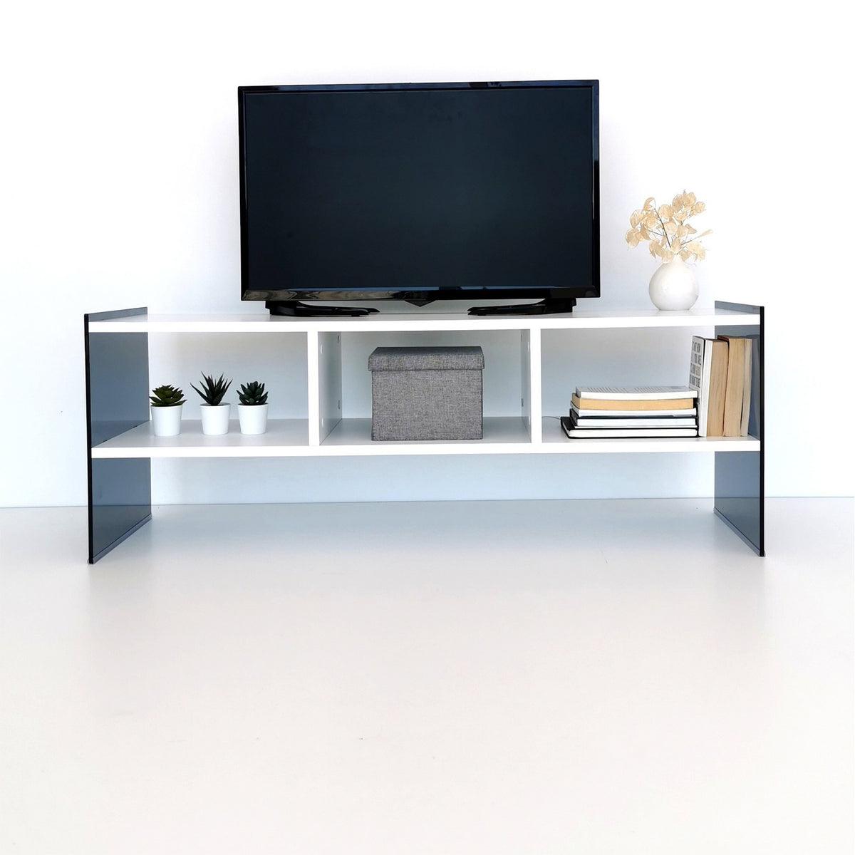 Έπιπλο Τηλεόρασης TV Βάση Σύνθεση Λευκό Fume | 552NOS1514