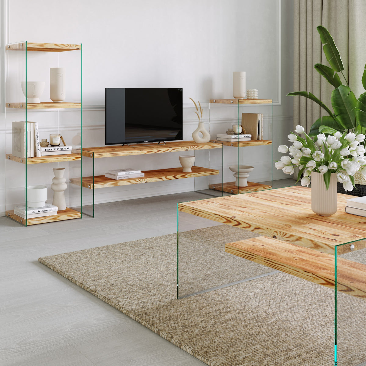 Έπιπλο Τηλεόρασης TV Βάση Σύνθεση Δρυς | 552NOS1519