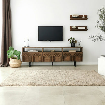 Έπιπλο Τηλεόρασης TV Βάση Σύνθεση Καρυδί | 552NOS1523