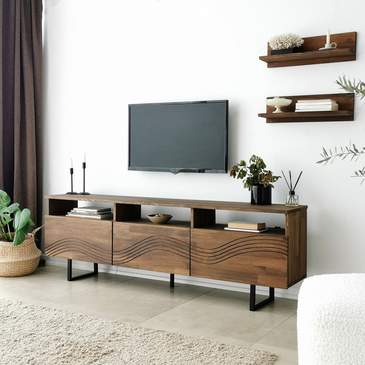 Έπιπλο Τηλεόρασης TV Βάση Σύνθεση Καρυδί | 552NOS1524