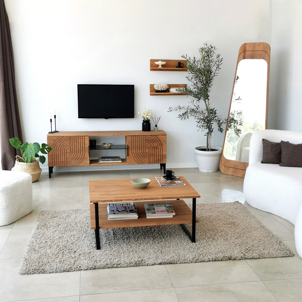 Έπιπλο Τηλεόρασης TV Βάση Σύνθεση Δρυς | 552NOS1525