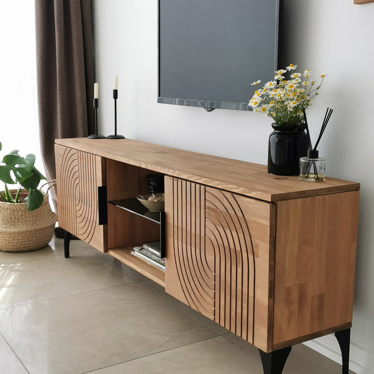 Έπιπλο Τηλεόρασης TV Βάση Σύνθεση Δρυς | 552NOS1525