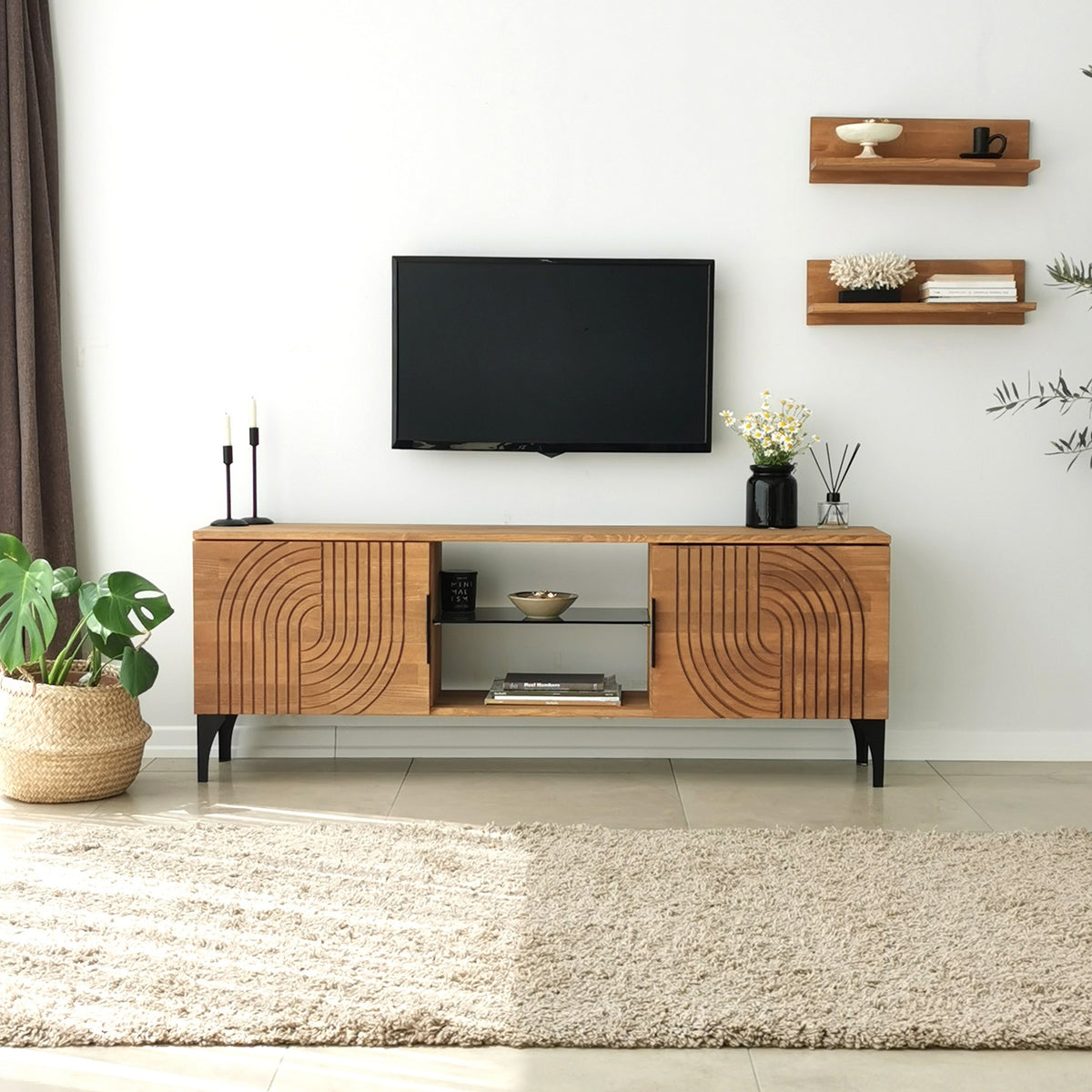 Έπιπλο Τηλεόρασης TV Βάση Σύνθεση Δρυς | 552NOS1525