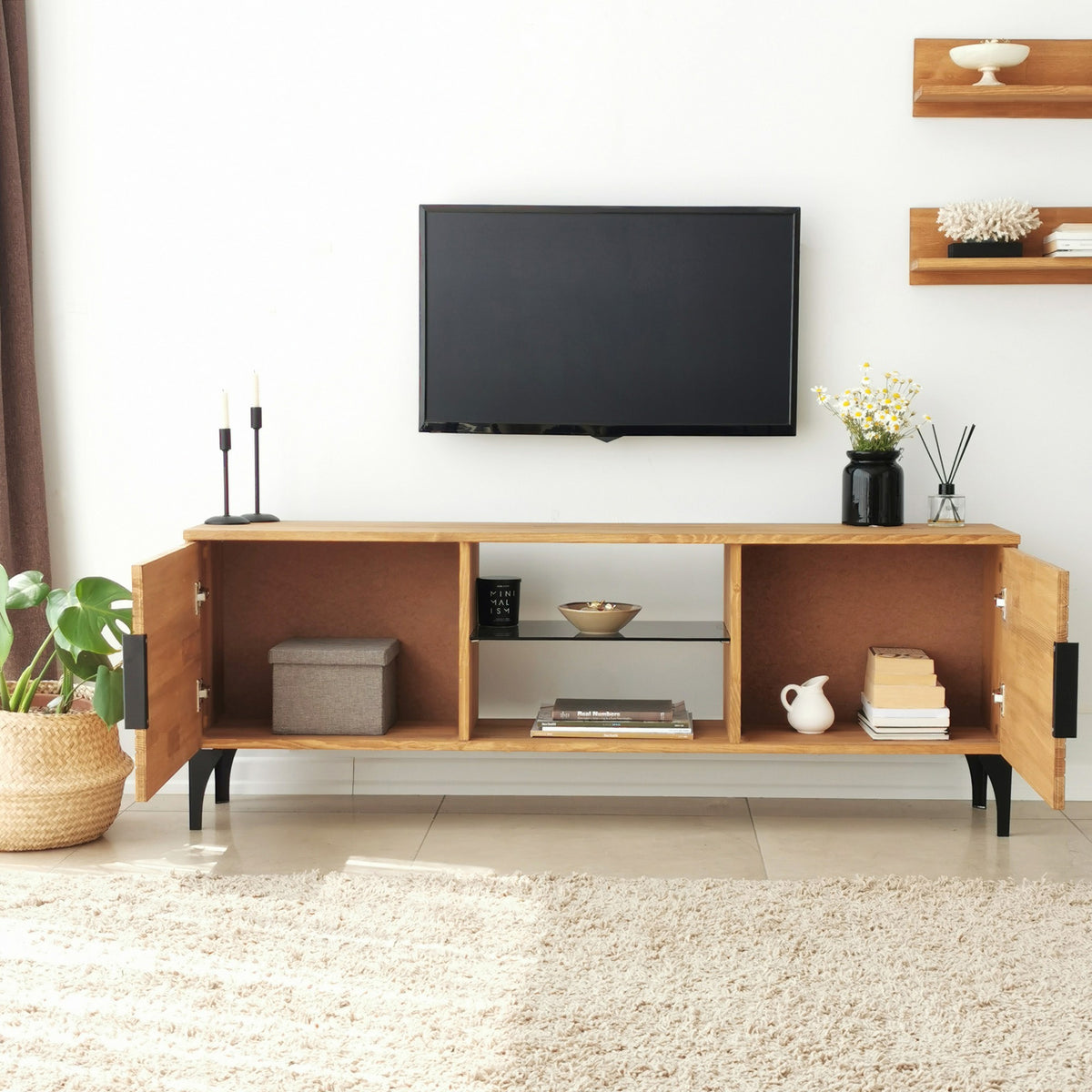Έπιπλο Τηλεόρασης TV Βάση Σύνθεση Δρυς | 552NOS1525