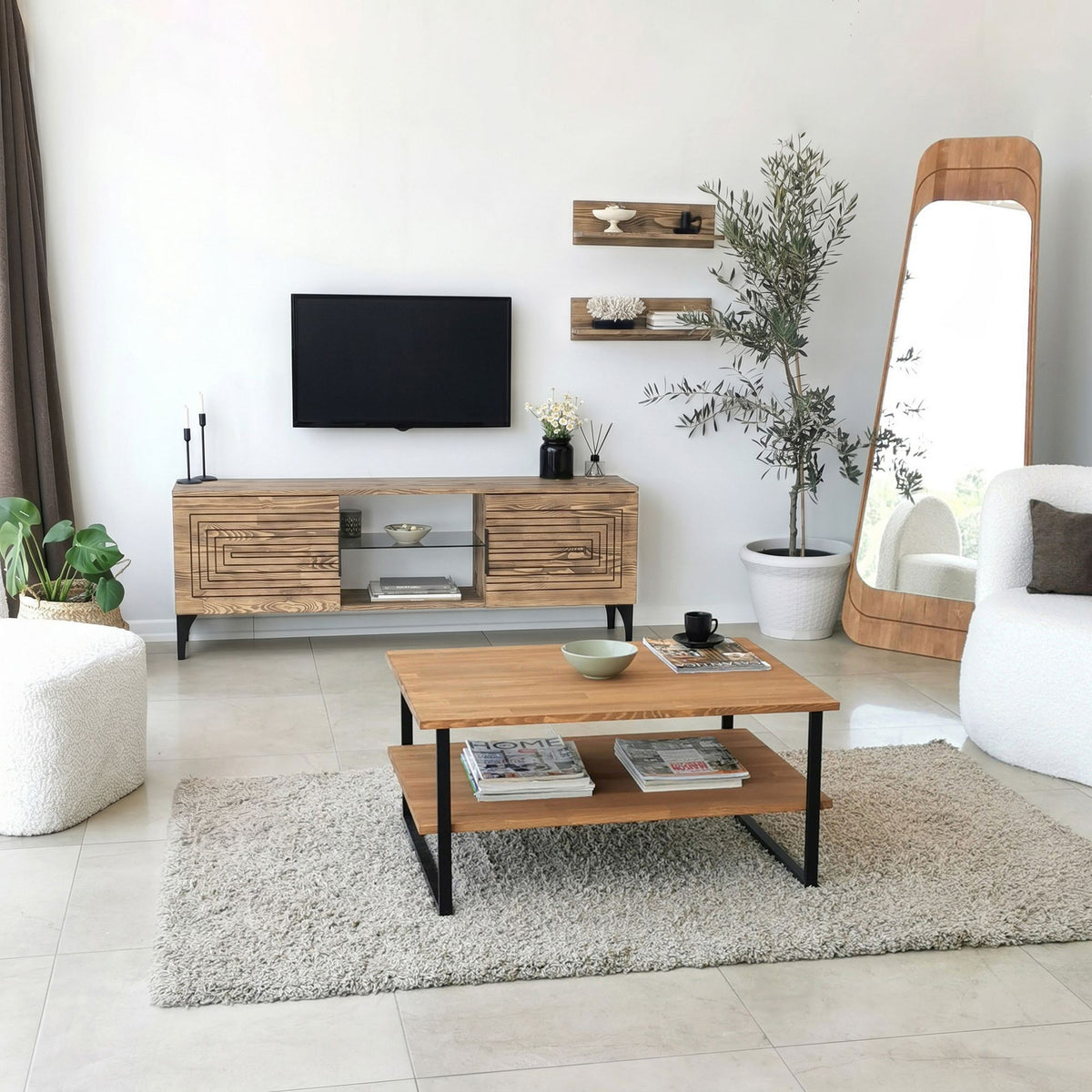 Έπιπλο Τηλεόρασης TV Βάση Σύνθεση Δρυς | 552NOS1526