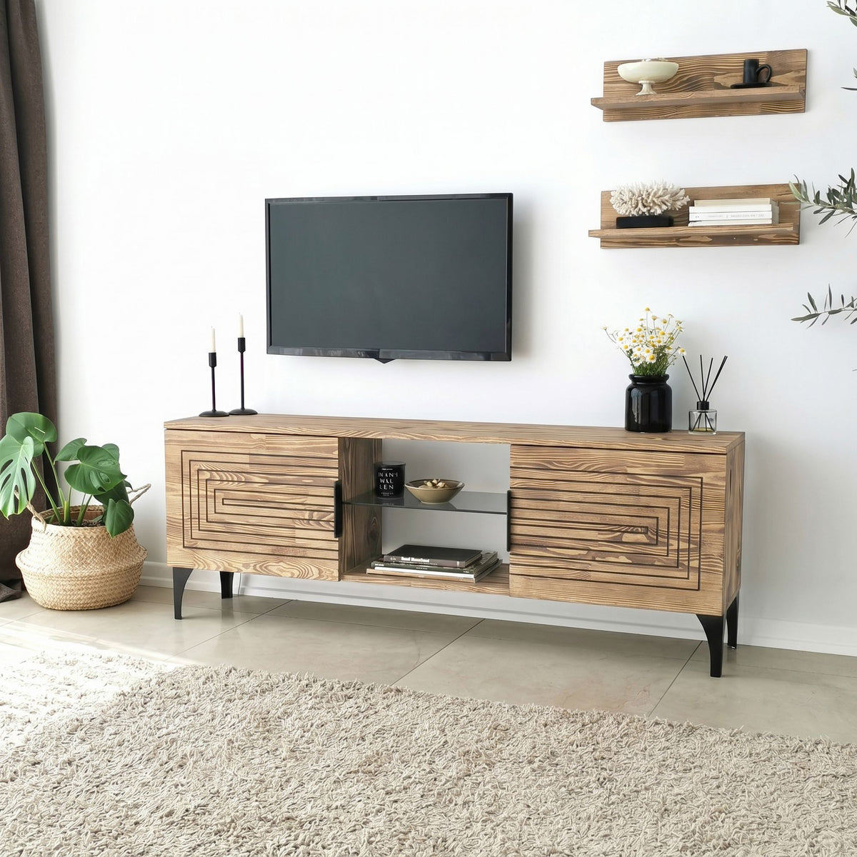 Έπιπλο Τηλεόρασης TV Βάση Σύνθεση Δρυς | 552NOS1526