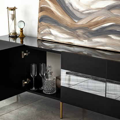 Έπιπλο Τηλεόρασης TV Βάση Σύνθεση Χρυσό Fume | 552NOS1529