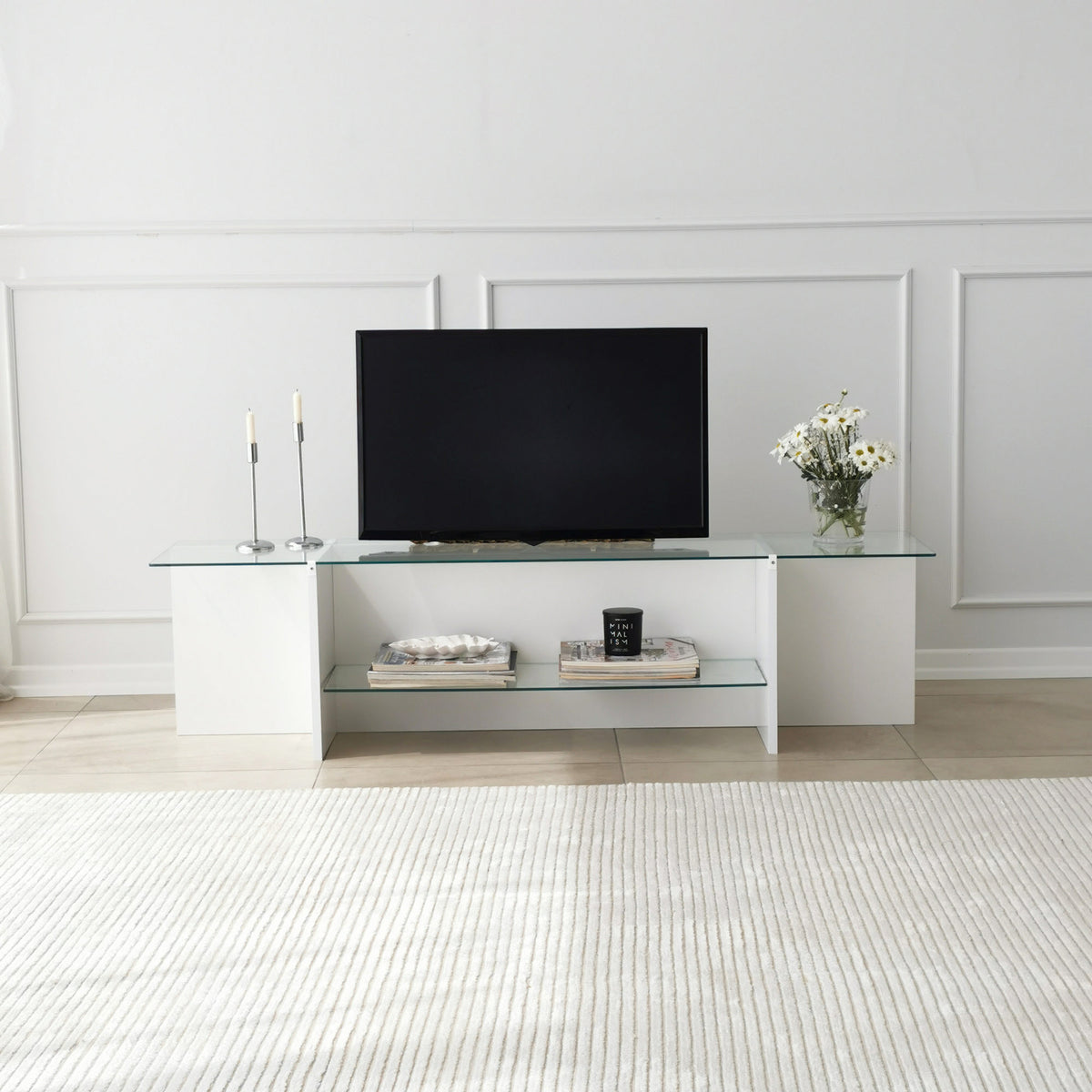 Έπιπλο Τηλεόρασης TV Βάση Σύνθεση Λευκό | 552NOS1601