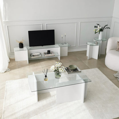Έπιπλο Τηλεόρασης TV Βάση Σύνθεση Λευκό | 552NOS1601