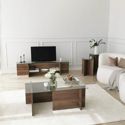 Έπιπλο Τηλεόρασης TV Βάση Σύνθεση Καρυδί | 552NOS1602