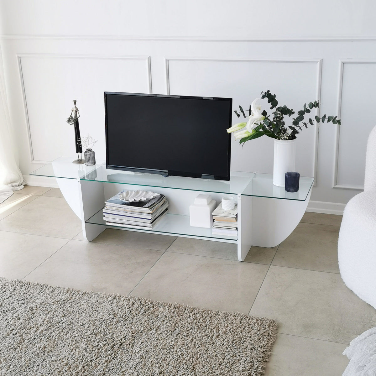 Έπιπλο Τηλεόρασης TV Βάση Σύνθεση Λευκό | 552NOS1603