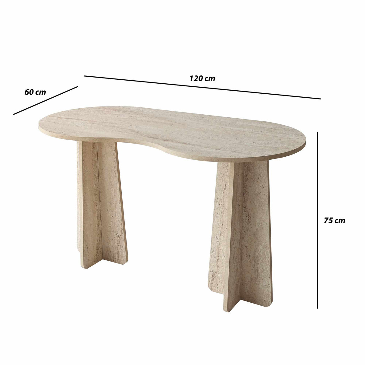 Γραφείο Υπολογιστή και Μελέτης 120x75x60 εκ. Travertine | 552NOS1706
