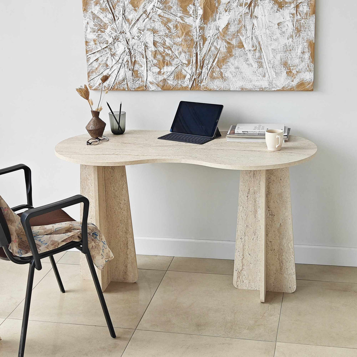 Γραφείο Υπολογιστή και Μελέτης 120x75x60 εκ. Travertine | 552NOS1706