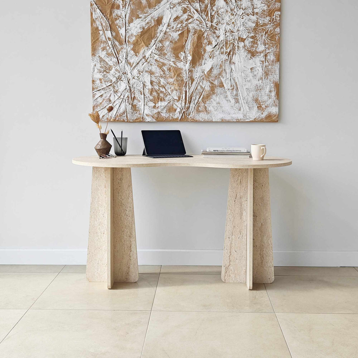 Γραφείο Υπολογιστή και Μελέτης 120x75x60 εκ. Travertine | 552NOS1706