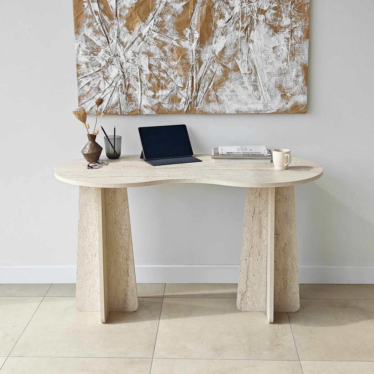 Γραφείο Υπολογιστή και Μελέτης 120x75x60 εκ. Travertine | 552NOS1706