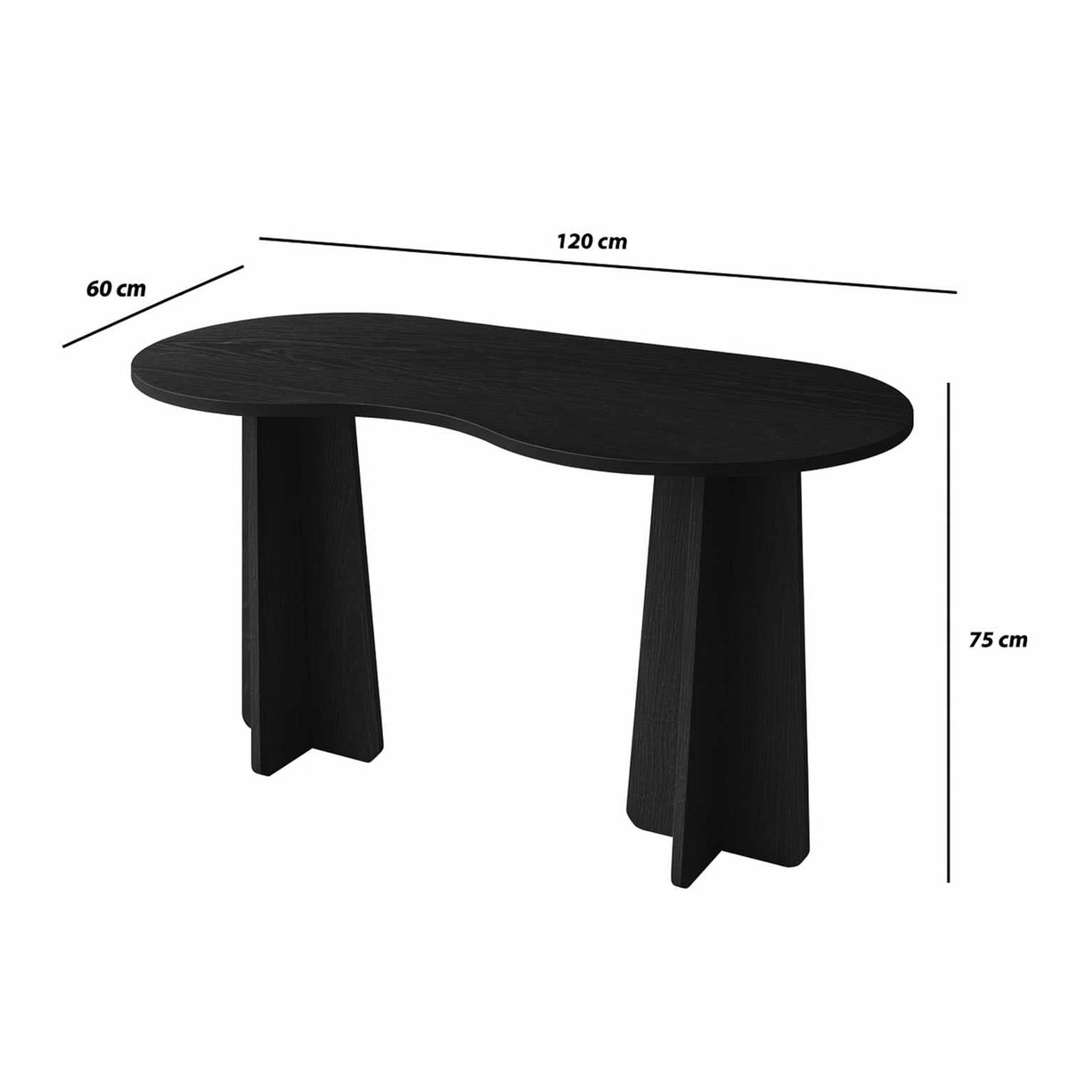 Γραφείο Υπολογιστή και Μελέτης 120x75x60 εκ. Μαύρο | 552NOS1707