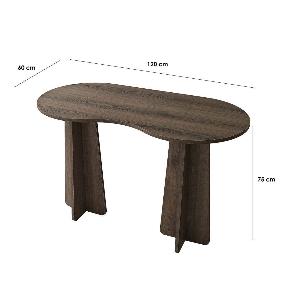 Γραφείο Υπολογιστή και Μελέτης 120x75x60 εκ. Καρυδί | 552NOS1709