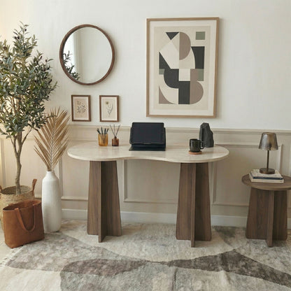 Γραφείο Υπολογιστή και Μελέτης 120x75x60 εκ. Travertine Καρυδί | 552NOS1711