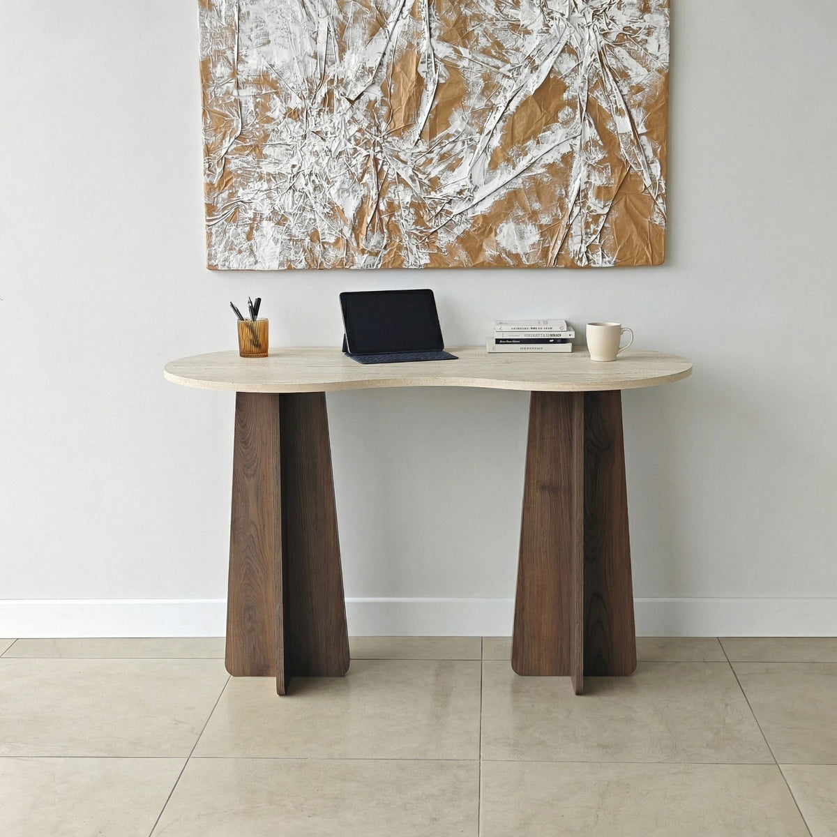 Γραφείο Υπολογιστή και Μελέτης 120x75x60 εκ. Travertine Καρυδί | 552NOS1711