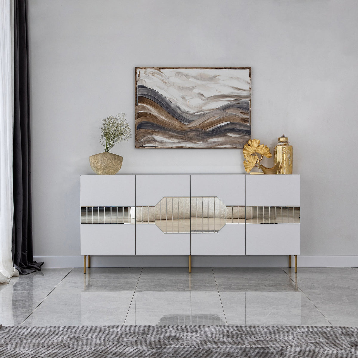 Μπουφές Λευκό
Χρυσό 180x40x80cm | 552NOS1804