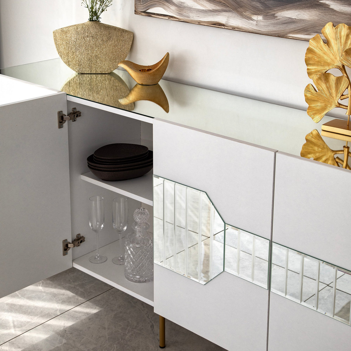 Μπουφές Λευκό
Χρυσό 180x40x80cm | 552NOS1804