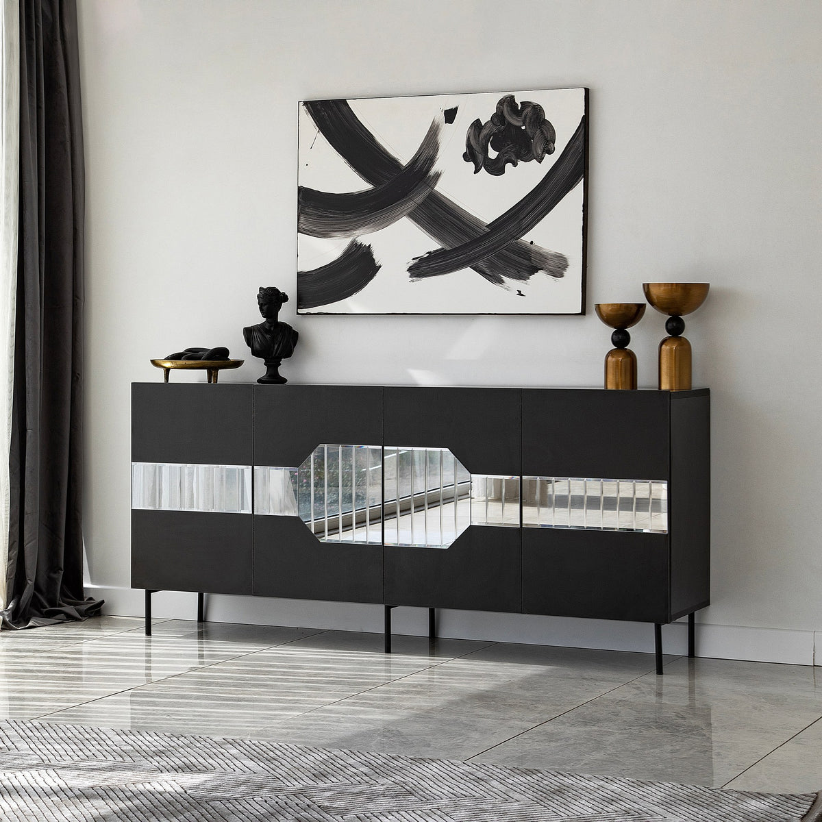 Μπουφές Μαύρο
Fume 180x40x80cm | 552NOS1806