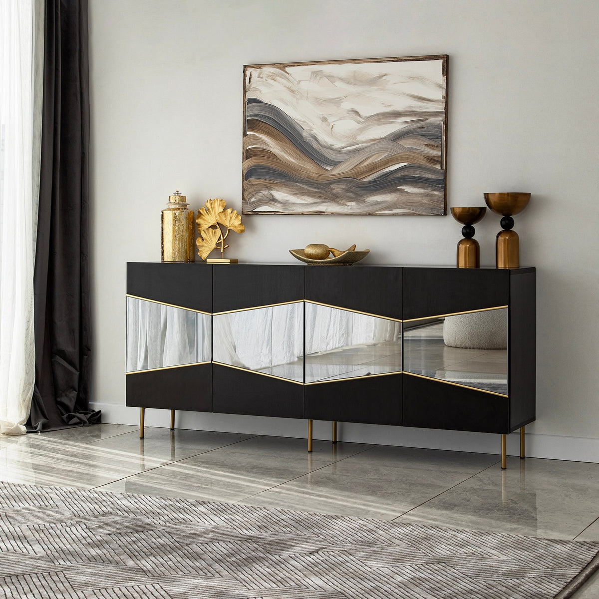 Μπουφές Μαύρο
Fume 180x40x80cm | 552NOS1807