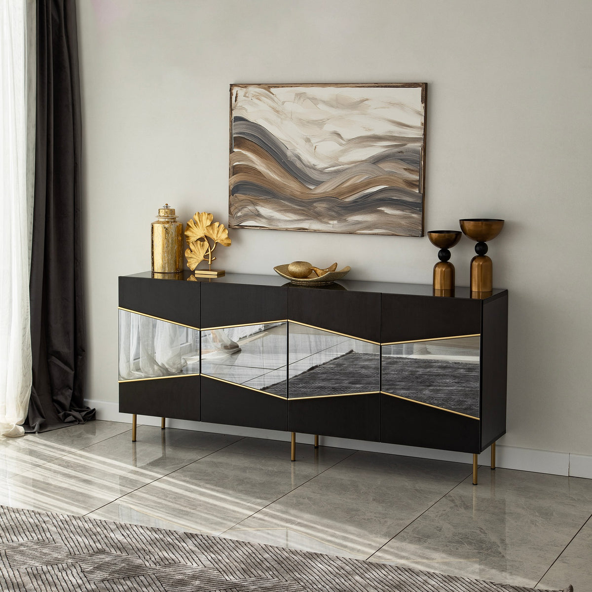 Μπουφές Μαύρο
Fume 180x40x80cm | 552NOS1807