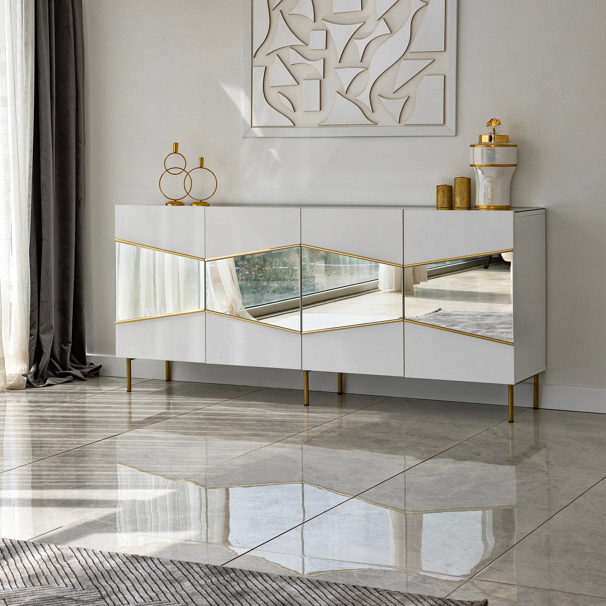 Μπουφές Λευκό
Χρυσό 180x40x80cm | 552NOS1809