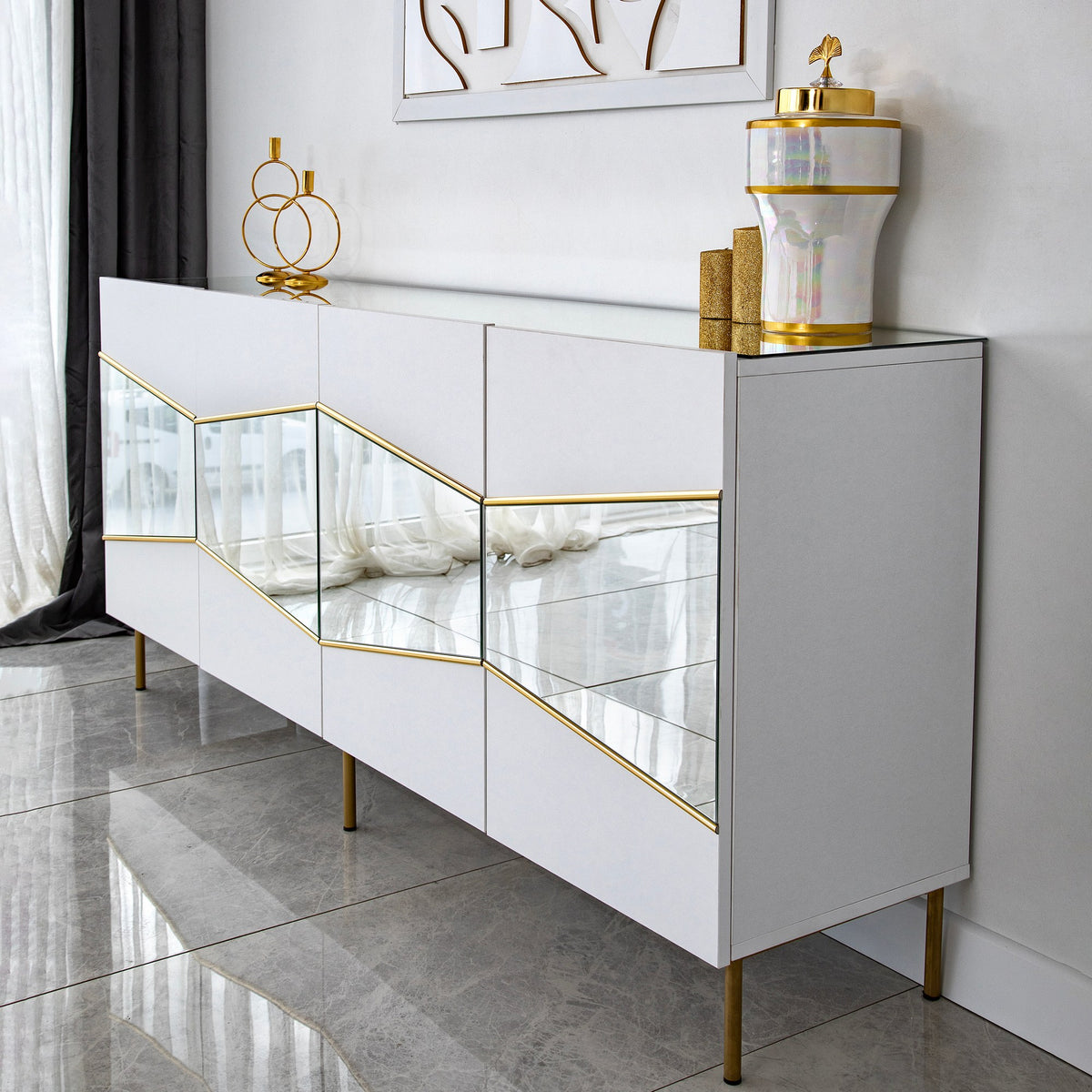Μπουφές Λευκό
Χρυσό 180x40x80cm | 552NOS1809
