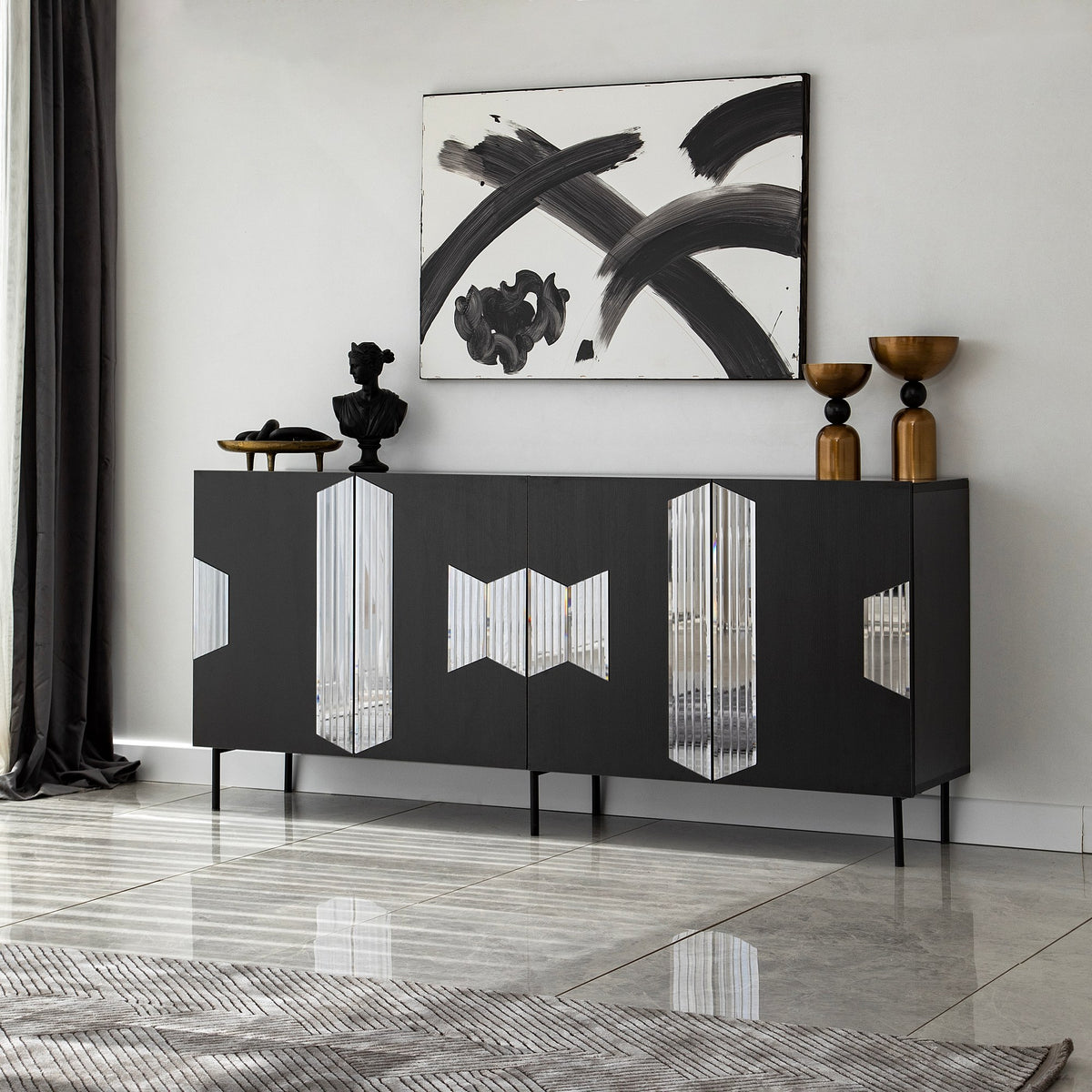 Μπουφές Μαύρο
Fume 180x40x80cm | 552NOS1812