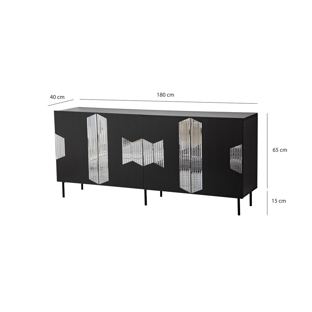 Μπουφές Μαύρο
Fume 180x40x80cm | 552NOS1812