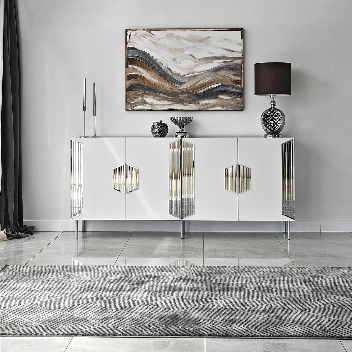 Μπουφές Λευκό
Ασημί 180x40x80cm | 552NOS1813