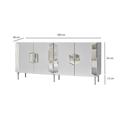 Μπουφές Λευκό
Ασημί 180x40x80cm | 552NOS1813