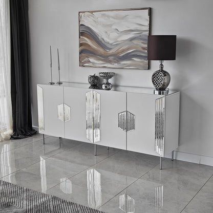 Μπουφές Λευκό
Ασημί 180x40x80cm | 552NOS1813