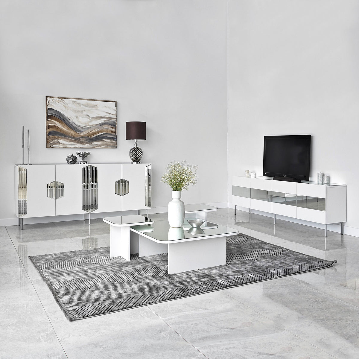 Μπουφές Λευκό
Ασημί 180x40x80cm | 552NOS1813