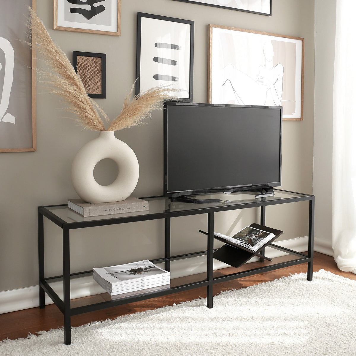 Έπιπλο Τηλεόρασης TV Βάση Σύνθεση Matte Μαύρο | 552NOS2219