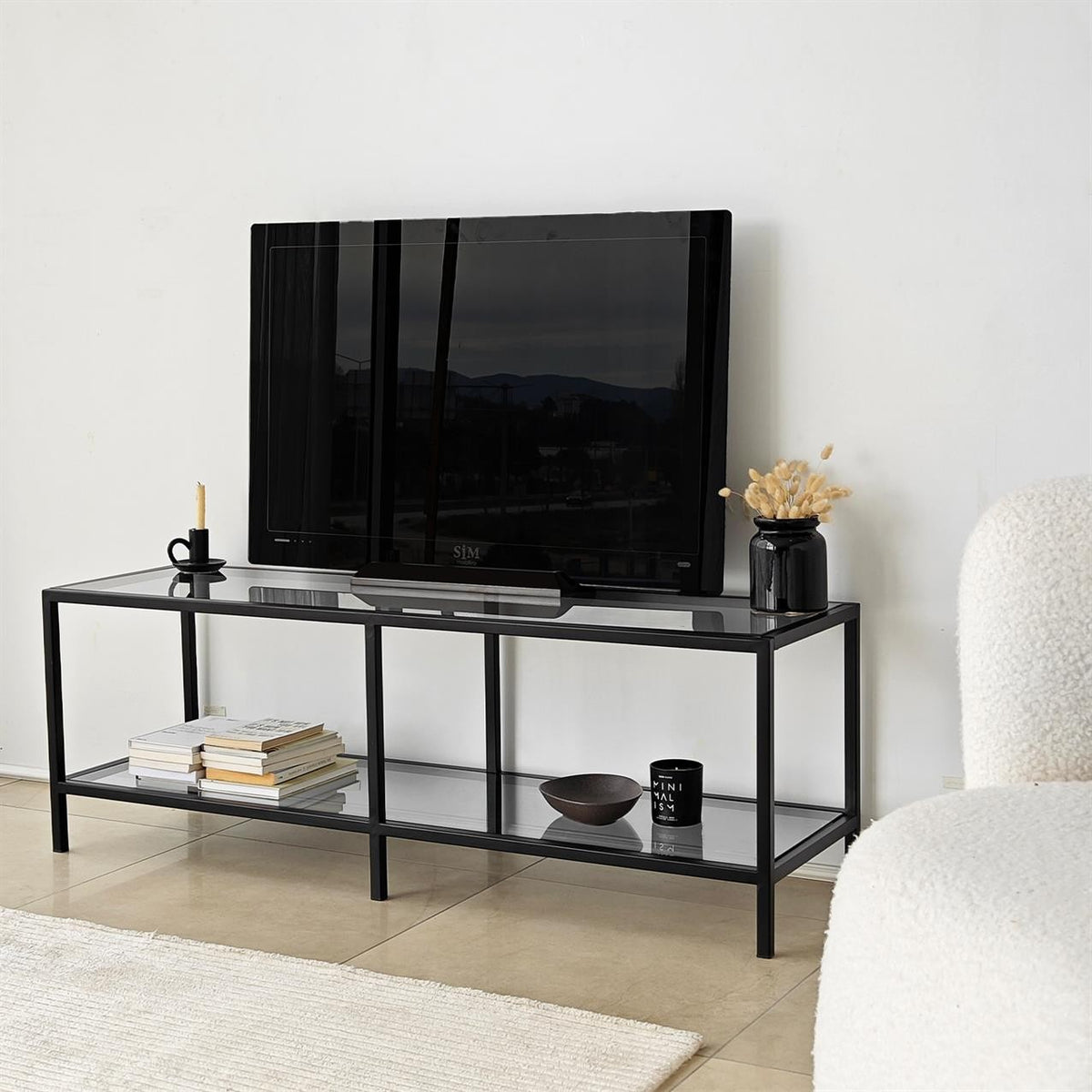 Έπιπλο Τηλεόρασης TV Βάση Σύνθεση Dark Γκρι Μαύρο | 552NOS2358