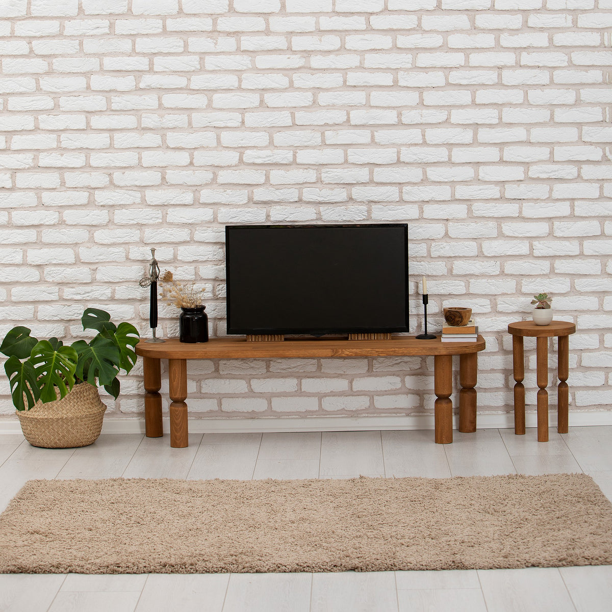 Έπιπλο Τηλεόρασης TV Βάση Σύνθεση Chesnut | 552NOS2391