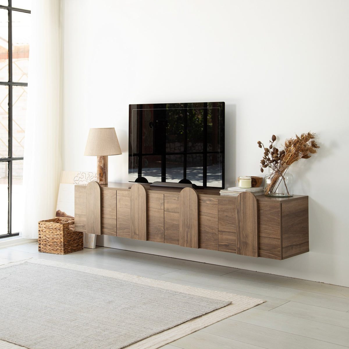 Έπιπλο Τηλεόρασης TV Βάση Σύνθεση Καρυδί | 552NOS2425