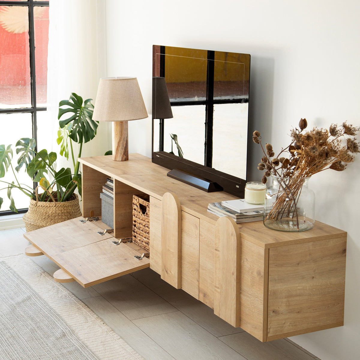 Έπιπλο Τηλεόρασης TV Βάση Σύνθεση Δρυς | 552NOS2427