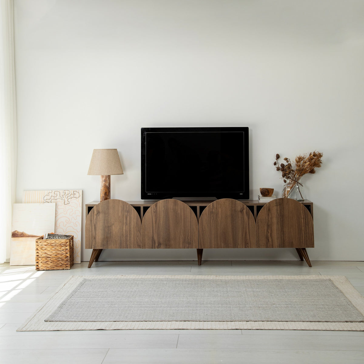 Έπιπλο Τηλεόρασης TV Βάση Σύνθεση Καρυδί | 552NOS2430